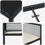 vidaXL Ensemble de salle à manger de jardin 5 pièces avec coussins en rattan noir