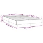 vidaXL Cadre de lit Gris foncé 120 x 200 cm Tissu