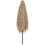 vidaXL Parasol de jardin avec LED et mât en acier marron 248x248x248cm