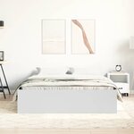 vidaXL Cadre de lit sans matelas blanc 135x190 cm