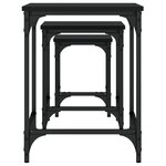 vidaXL Tables basses gigognes 3 Pièces noir bois d'ingénierie