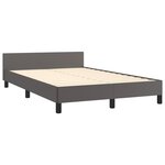 vidaXL Cadre de lit avec tête de lit gris 120x190 cm similicuir