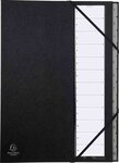 Trieur Ordonator, A4, 12 compartiments, noir EXACOMPTA
