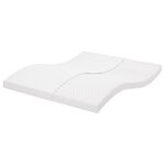 vidaXL Matelas en mousse blanc 200x210 cm 7 zones dureté 20 ILD