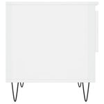 vidaXL Table basse blanc brillant 50x46x50 cm bois d'ingénierie