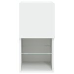 vidaXL Meuble TV avec lumières LED blanc 30 5x30x60 cm