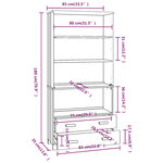 vidaXL Buffet HAMAR Bois massif de pin Blanc