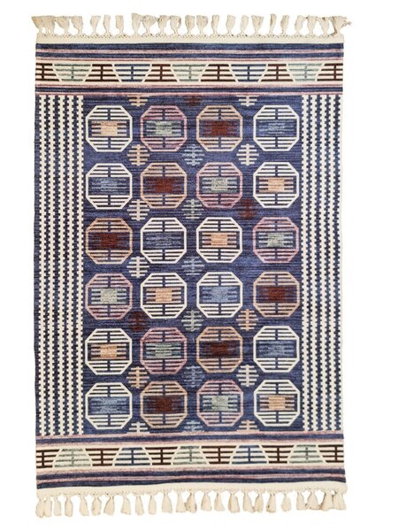 Tapis de salon CHAOUEN 160 x 230 cm - Bleu