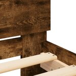 vidaXL Cadre de lit sans matelas chêne fumé 180x200 cm