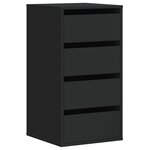 vidaXL Commode d'angle noir 40x41x76 cm bois d'ingénierie