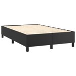 vidaXL Sommier à lattes de lit matelas Noir 120x200 cm Similicuir