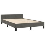 vidaXL Cadre de lit avec tête de lit gris foncé 120x190 cm velours