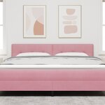 Headboard LED vidaXL en velours rose  capitonné  90 cm