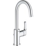 GROHE Mitigeur lavabo Eurosmart 23537002 - Bec haut pivotant 360°- Limiteur de température - Economie d'eau - Chrome - Taille L