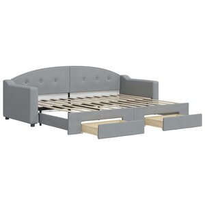 vidaXL Lit de jour avec gigogne et tiroirs sans matelas 80x200 cm