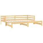 vidaXL Lit coulissant Bois de pin massif 2x(90x200) cm