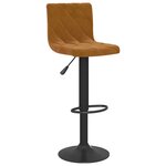 Vidaxl tabourets de bar 2 pcs marron velours