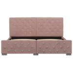vidaXL Cadre de lit sans matelas Rose Velours 160x200 cm