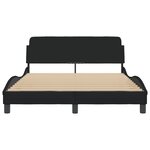 vidaXL Cadre de lit sans matelas noir 120x200 cm tissu