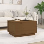 vidaXL Table basse Marron miel 60x50x35 cm Bois massif de pin