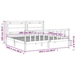 vidaXL Cadre de lit sans matelas noir 200x200 cm bois massif de pin