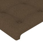 vidaXL Cadre de lit avec tête de lit marron foncé 100x200 cm Tissu