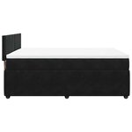 vidaXL Sommier à lattes de lit et matelas Noir 160x200 cm Velours