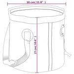 vidaXL Seaux pliables 2 Pièces noir 20 L PVC