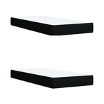 vidaXL Sommier à lattes de lit avec matelas Noir 200x200 cm Tissu