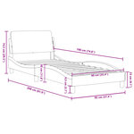 vidaXL Cadre de lit et tête de lit sans matelas rose 90x190 cm velours