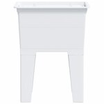 vidaXL Bac à linge blanc 59x41x75 cm résine