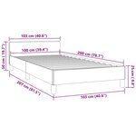 vidaXL Cadre de lit sans matelas vert foncé 100x200 cm velours