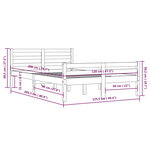 vidaXL Cadre de lit sans matelas bois massif 120x200 cm