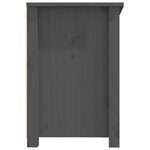 vidaXL Meuble TV Gris 114x35x52 cm Bois de pin massif