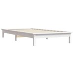 vidaXL Cadre de lit blanc 90x190 cm simple bois massif de pin