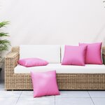 vidaXL Coussins décoratifs 4 Pièces Rose 60x60 cm Tissu