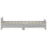 vidaXL Cadre de lit sonoma gris 100x200 cm bois d'ingénierie