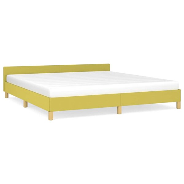 vidaXL Cadre de lit sans matelas vert 160x200 cm tissu