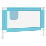 vidaXL Barrière de sécurité de lit d'enfant Bleu 100x25 cm Tissu