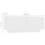 vidaXL Meuble TV Blanc 100x35x40 cm Aggloméré