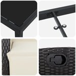 vidaXL Ensemble de 5 pièces de salle à manger de jardin en rotin poly noir