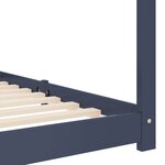 vidaXL Cadre de lit d'enfant Gris Bois de pin massif 70x140 cm