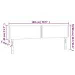 vidaXL Tête de lit à LED Taupe 180x5x78/88 cm Tissu