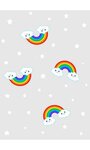 Tapis enfant RAINBOW 120 x 160 cm - Gris