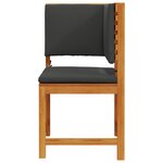 Fauteuil d'angle de jardin vidaXL avec coussins en bois d'acacia massif