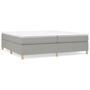 vidaXL Cadre de lit sans matelas gris clair 200x200 cm tissu