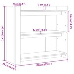 vidaXL Table console sonoma gris 100x35x90 cm bois d'ingénierie