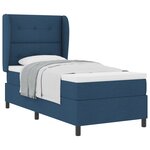 Lit à ressorts vidaXL avec matelas bleu 90x190 cm en tissu