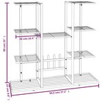 vidaXL Support à plantes 94 5x25x89 cm Noir Fer