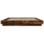 vidaXL Cadre de lit sans matelas chêne fumé 150x200 cm